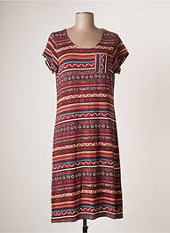 Robe mi-longue manches courtes manches courtes rouge AGATHE & LOUISE femme