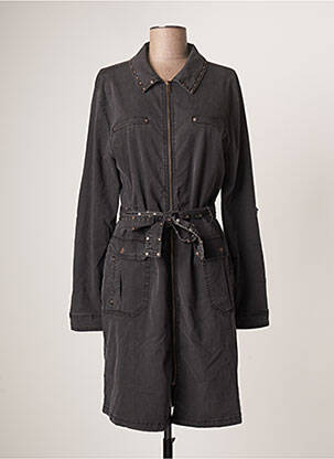 Robe mi-longue manches longues manches longues gris EVA KAYAN femme