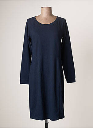 Robe mi-longue manches longues manches longues bleu SANDWICH femme