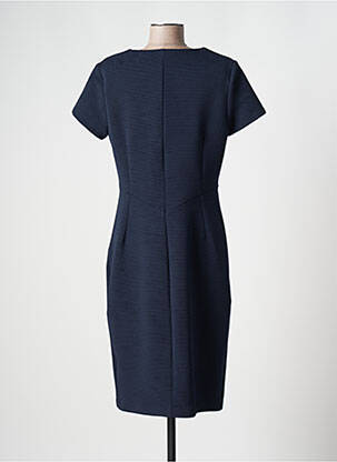 Robe mi-longue manches courtes manches courtes bleu LOLA femme