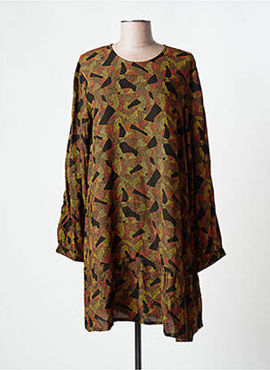 Robe courte coupe fluide manches longues noir AGATHE & LOUISE femme