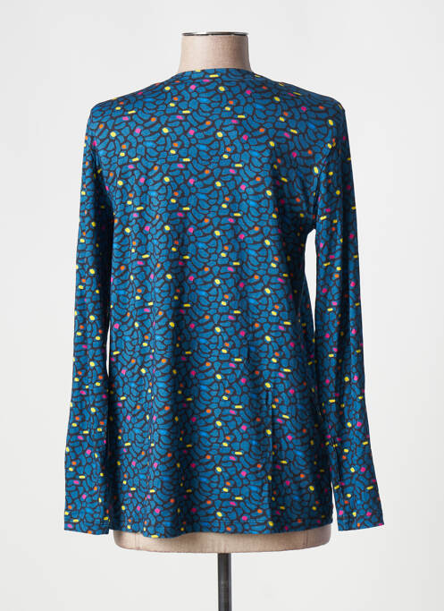 T-shirt imprimé fantaisie manches longues bleu AGATHE & LOUISE femme