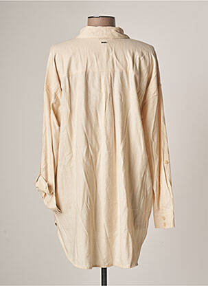 Tunique manches longues col chemisier beige TOM TAILOR femme