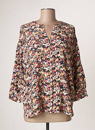 Chemisier imprimé fleurs manches 3/4 bleu TOM TAILOR femme