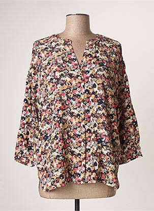 Chemisier imprimé fleurs manches 3/4 bleu TOM TAILOR femme