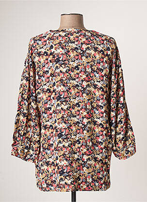 Chemisier imprimé fleurs manches 3/4 bleu TOM TAILOR femme