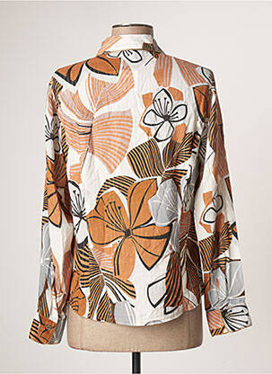 Chemisier imprimé fleurs manches longues marron GREGORY PAT femme