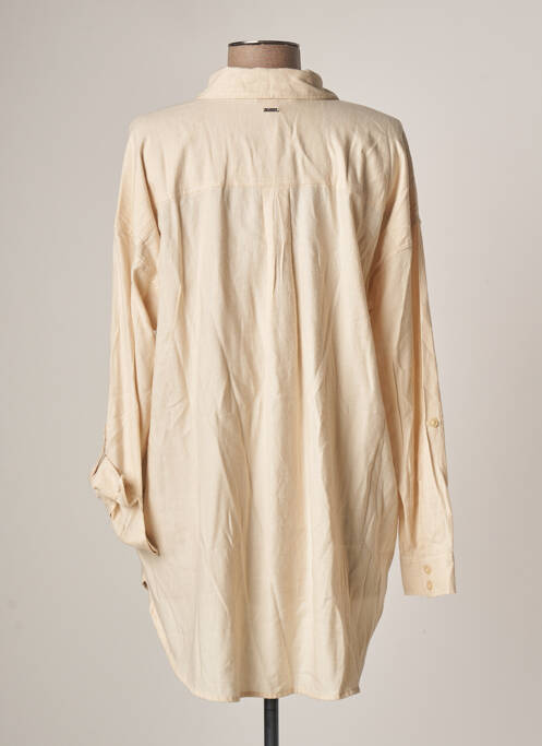 Tunique manches longues col chemisier beige TOM TAILOR femme