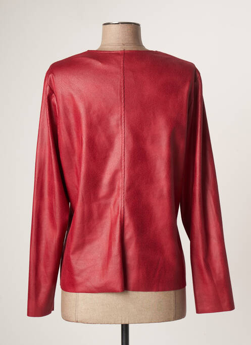Veste simili cuir rouge GRIFFON pour femme