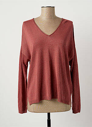 Pull col v manches longues rose EVA KAYAN femme