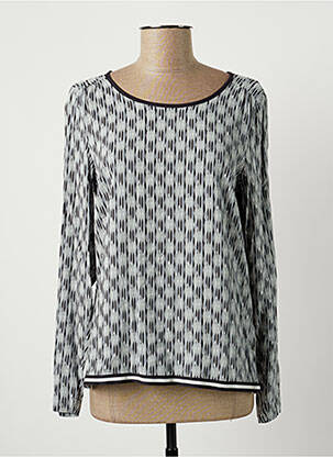Blouse imprimé fantaisie manches longues bleu SANDWICH femme