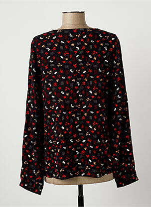Blouse imprimé fantaisie manches longues noir AGATHE & LOUISE femme