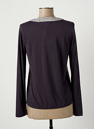 Top col v manches longues gris SANDWICH femme