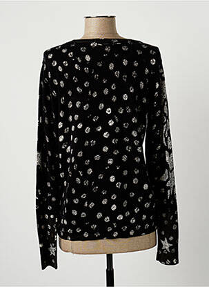 Pull col rond manches longues noir SANDWICH femme