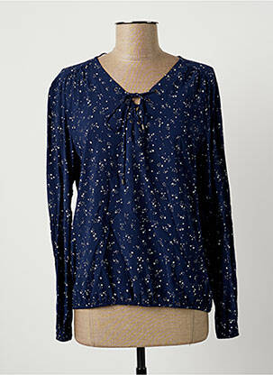 Blouse imprimé fantaisie manches longues bleu SANDWICH femme