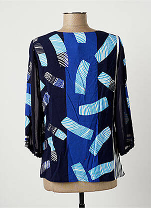 Blouse imprimé fantaisie manches 3/4 bleu MERI & ESCA femme