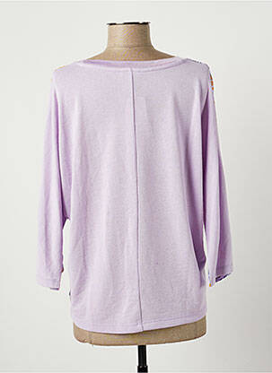 Top tissage crêpe manches 3/4 violet TOM TAILOR femme