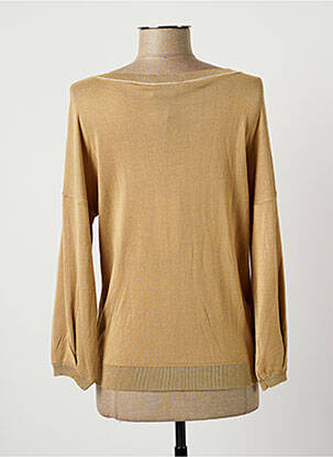 Pull col v manches 3/4 beige EVA KAYAN femme