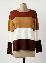 Pull col rond manches longues marron MERI & ESCA femme