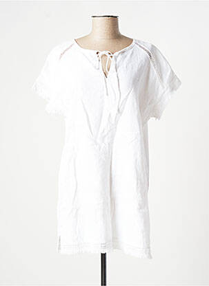 Tunique manches courtes col rond blanc SANDWICH femme