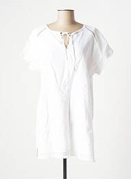 Tunique manches courtes col rond blanc SANDWICH femme