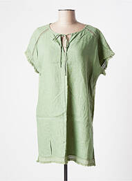 Tunique manches courtes col rond vert SANDWICH femme