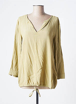 Blouse tissage popeline manches longues vert TOM TAILOR femme
