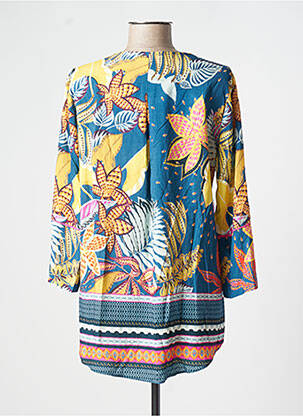 Blouse imprimé fantaisie manches longues bleu TINTA STYLE femme