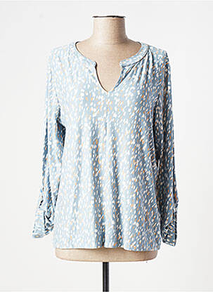 Top stretch manches longues bleu TOM TAILOR femme
