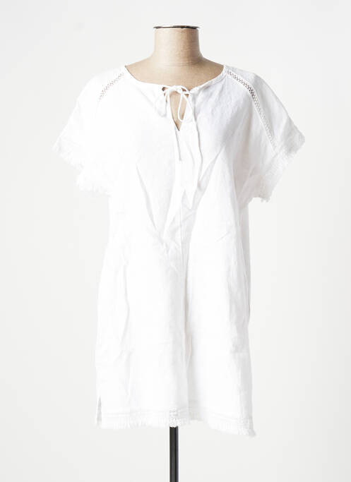 Tunique manches courtes col rond blanc SANDWICH femme