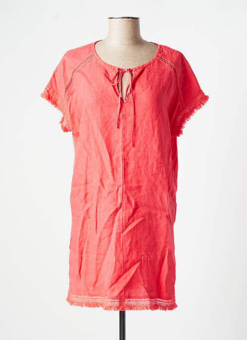 Tunique manches courtes col rond rose SANDWICH femme