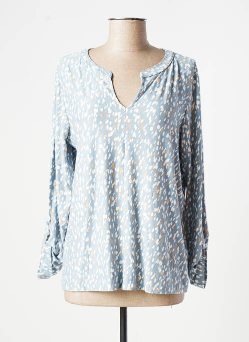 Top imprimé fantaisie manches longues bleu TOM TAILOR femme