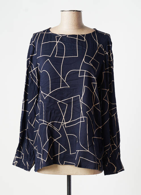 Blouse imprimé fantaisie manches longues bleu TOM TAILOR femme