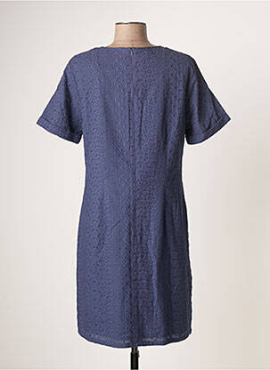 Robe mi-longue manches courtes manches courtes bleu CONCEPT K femme