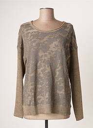 Pull coupe cintrée manches longues beige EVA KAYAN femme