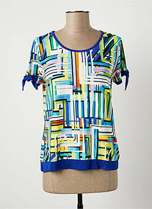Top tissage jersey manches courtes bleu TINTA STYLE femme