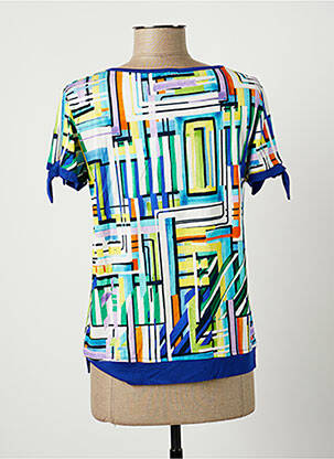 Top tissage jersey manches courtes bleu TINTA STYLE femme
