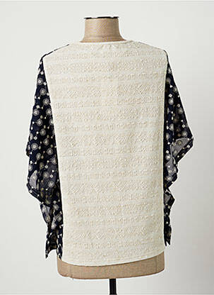 Blouse imprimé fleurs manches courtes bleu MERI & ESCA femme