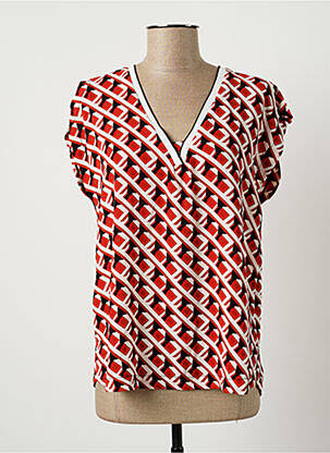 Blouse tissage crêpe rouge ANDAMIO femme