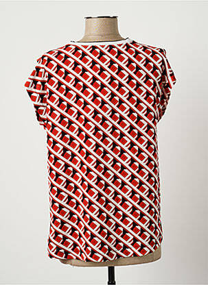 Blouse tissage crêpe rouge ANDAMIO femme
