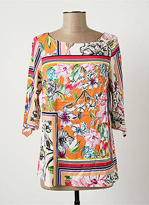 Blouse manches 3/4 manches 3/4 orange GREGORY PAT femme