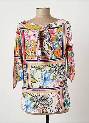Blouse manches 3/4 manches 3/4 orange GREGORY PAT femme
