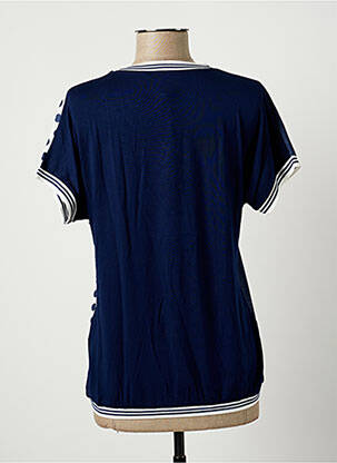 Top tissage jersey manches courtes bleu FRANCE RIVOIRE femme