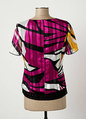 Blouse légère et transparente manches courtes noir GREGORY PAT femme