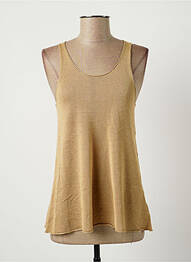 Pull col rond sans manche beige EVA KAYAN femme