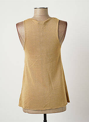 Pull col rond sans manche beige EVA KAYAN femme