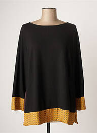 Top tissage jersey manches longues noir LOLA femme