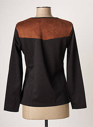 Top stretch manches longues marron GUY DUBOUIS femme
