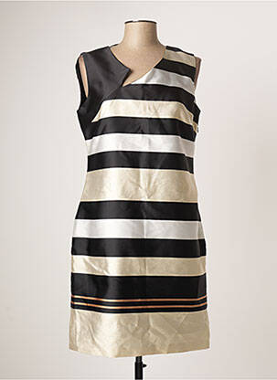 Robe mi-longue sans manche sans manche noir ANDAMIO femme