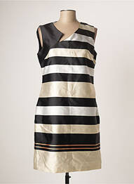 Robe mi-longue sans manche sans manche noir ANDAMIO femme